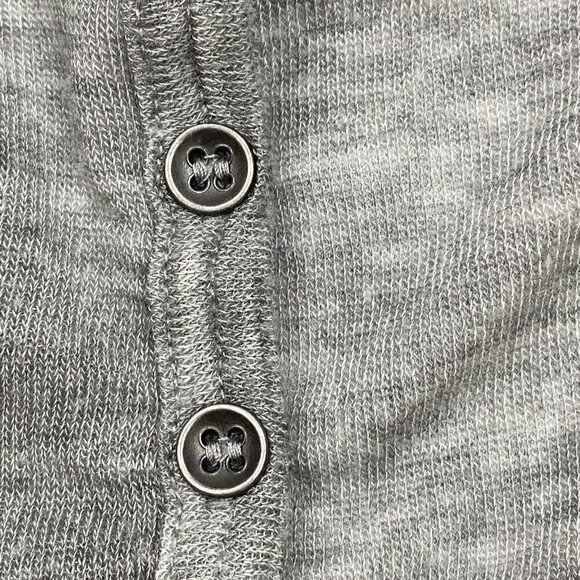 We The Free Gray Henley Open Back V Neck Long Sleeve T Shirt Tencel Size S - Picture 7 of 11